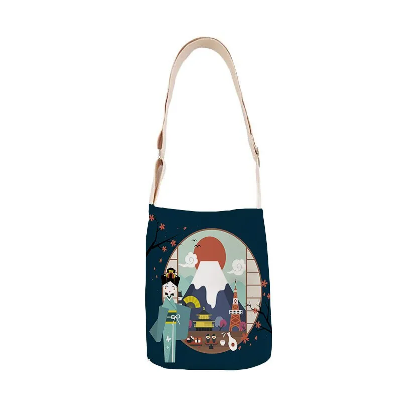 Japanese style ladies shoulder bag cotton linen handbag mini bag simple mini messenger bag casual messenger bag