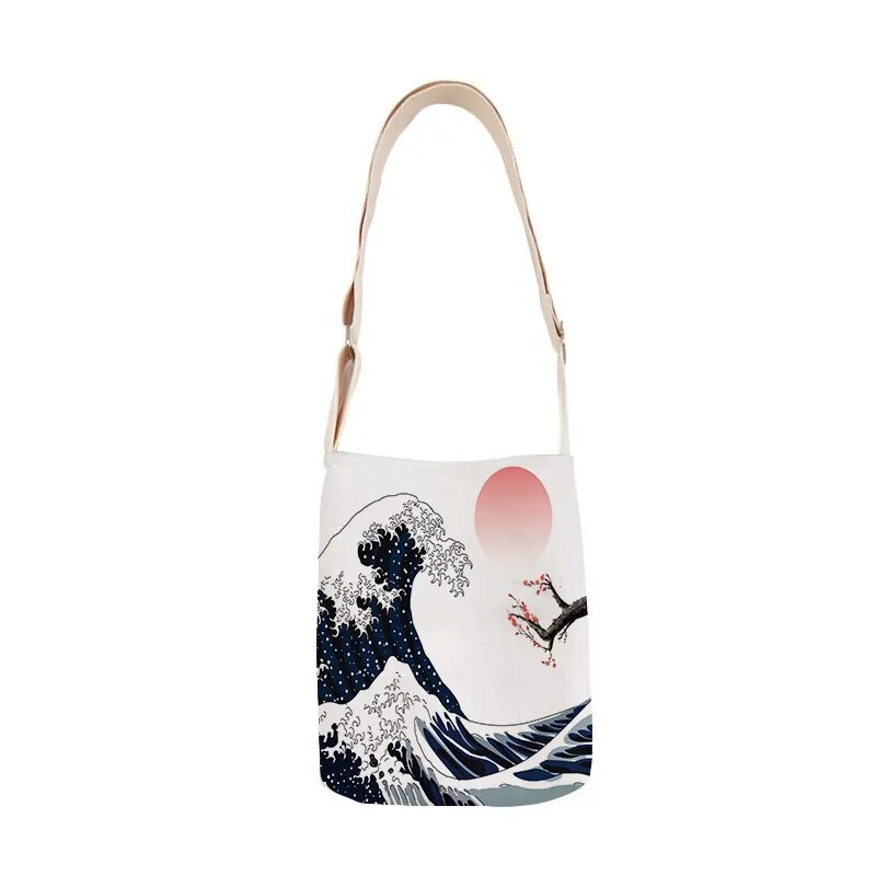 Japanese style ladies shoulder bag cotton linen handbag mini bag simple mini messenger bag casual messenger bag