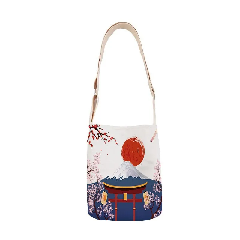 Japanese style ladies shoulder bag cotton linen handbag mini bag simple mini messenger bag casual messenger bag