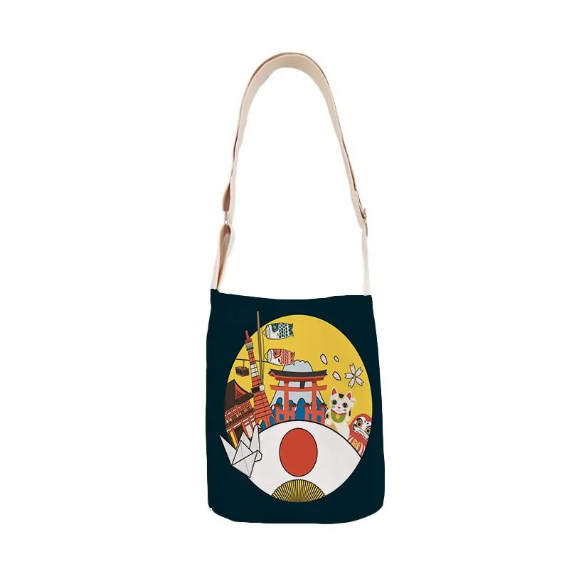 Japanese style ladies shoulder bag cotton linen handbag mini bag simple mini messenger bag casual messenger bag