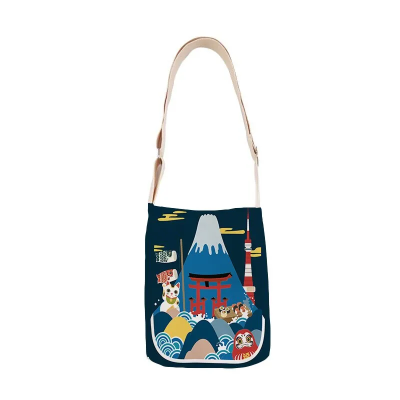 Japanese style ladies shoulder bag cotton linen handbag mini bag simple mini messenger bag casual messenger bag