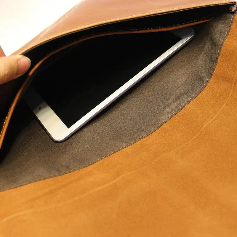Leather Men's Vintage Clutch Business Bag