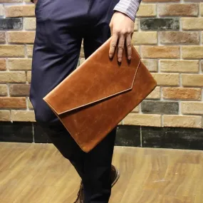 Leather Men's Vintage Clutch Business Bag