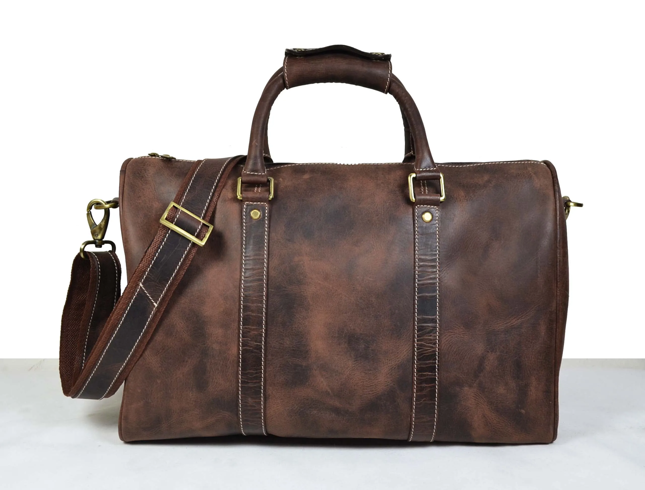 Leather Travel Bag - Walnut Brown