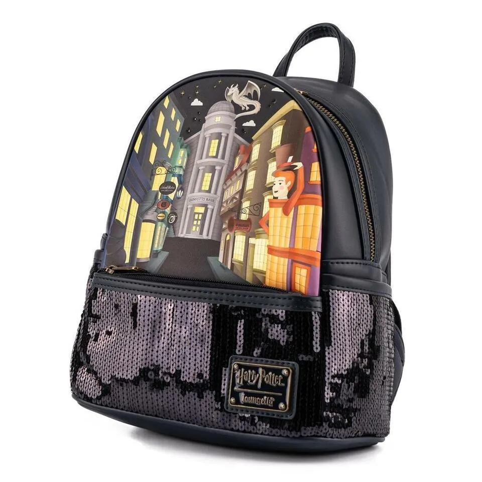 Loungefly x Harry Potter Diagon Alley Sequin Mini Backpack