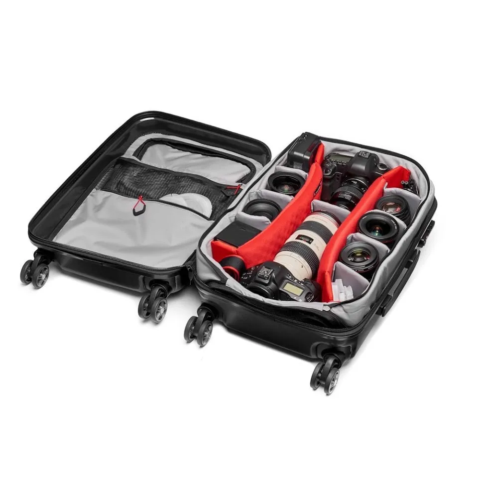 Manfrotto MB PL-RL-S55 Pro Light Reloader Spin-55 Carry-On Camera Roller Bag (Black)