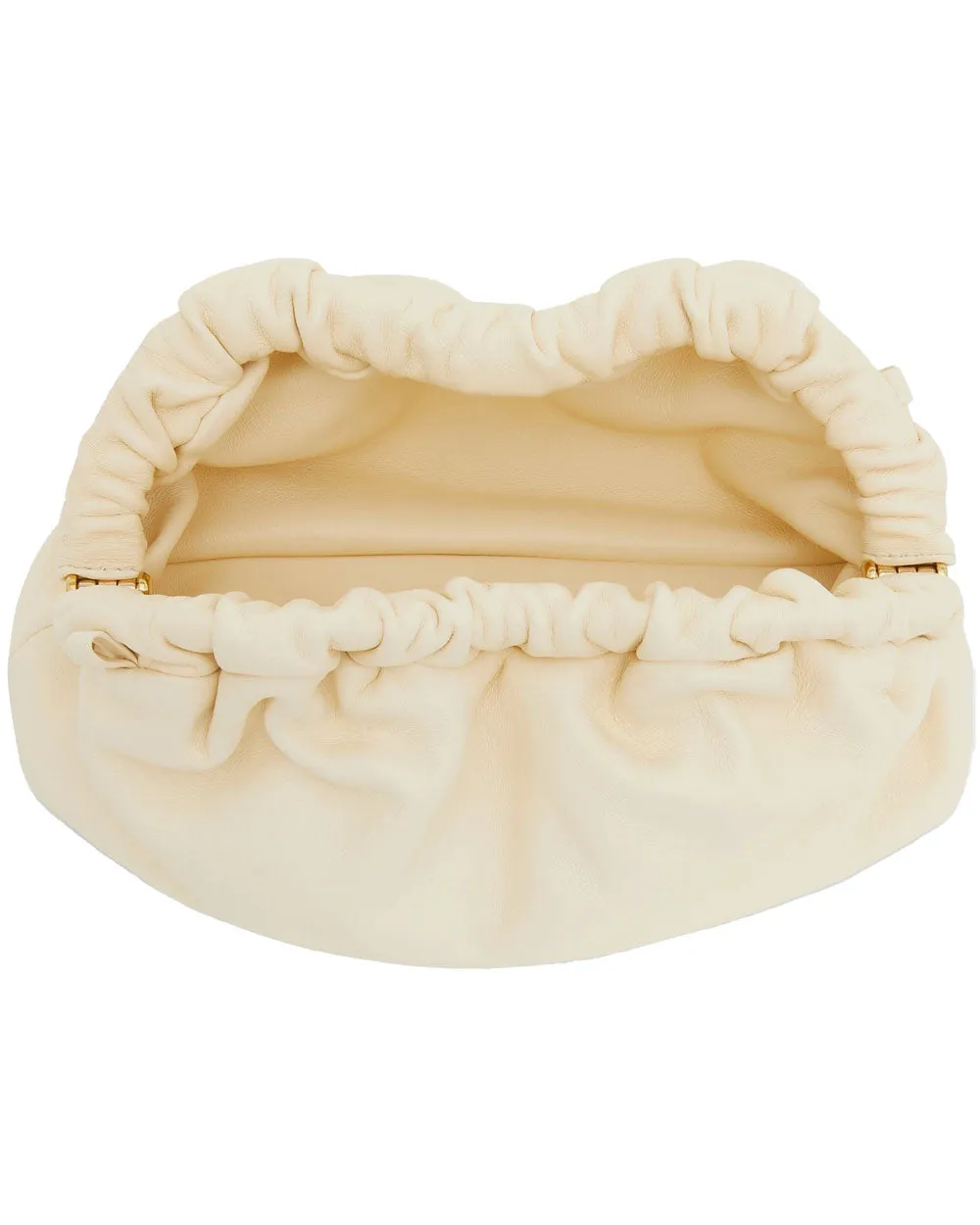Mini Cloud Clutch in Cream
