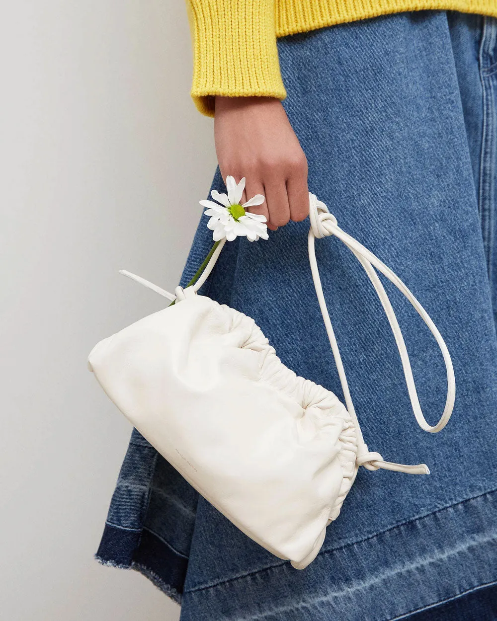 Mini Cloud Clutch in Cream