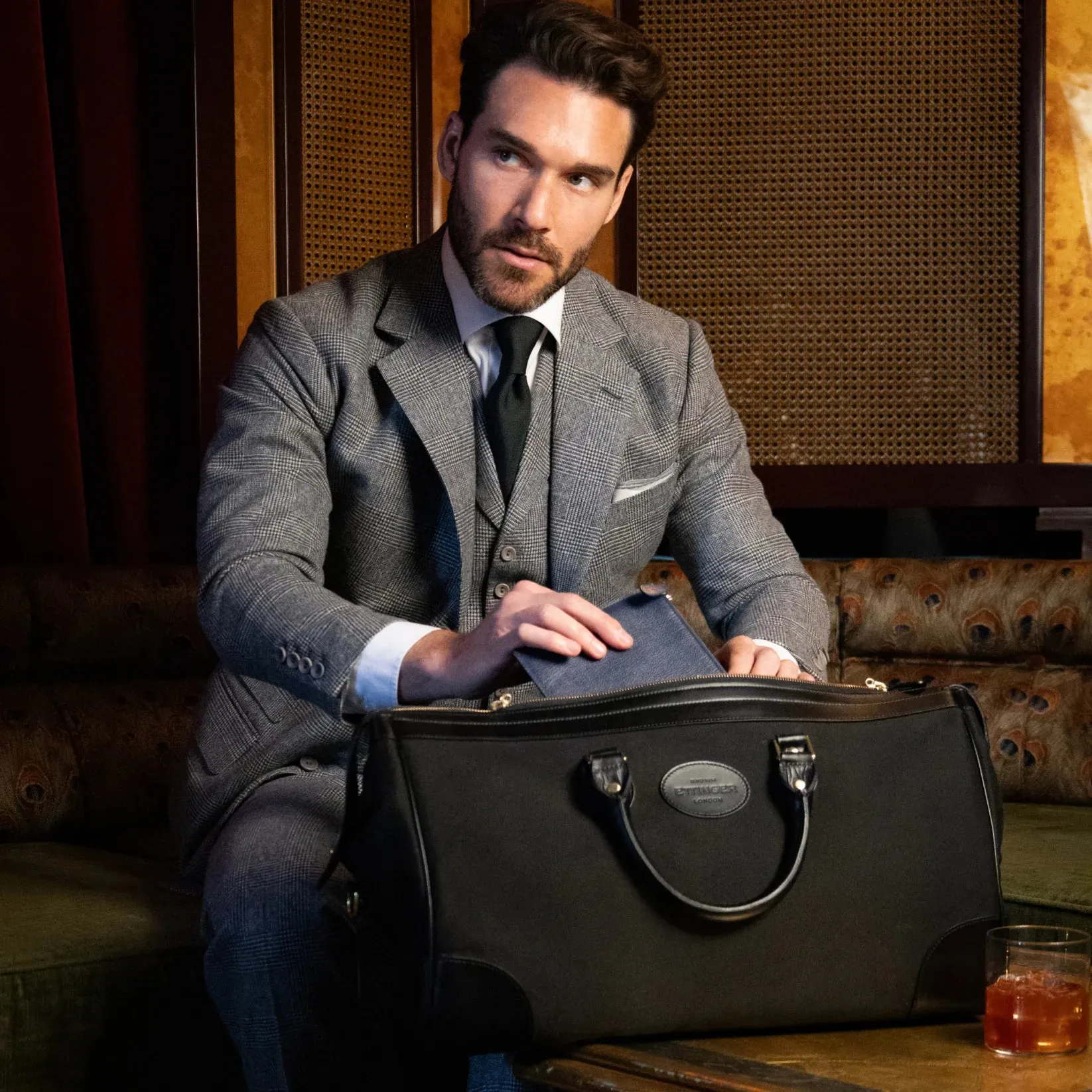 New Hurlingham Overnight Bag - Black