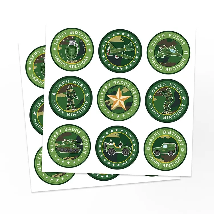 Paper Party Bag | Camouflage | 12 Pcs