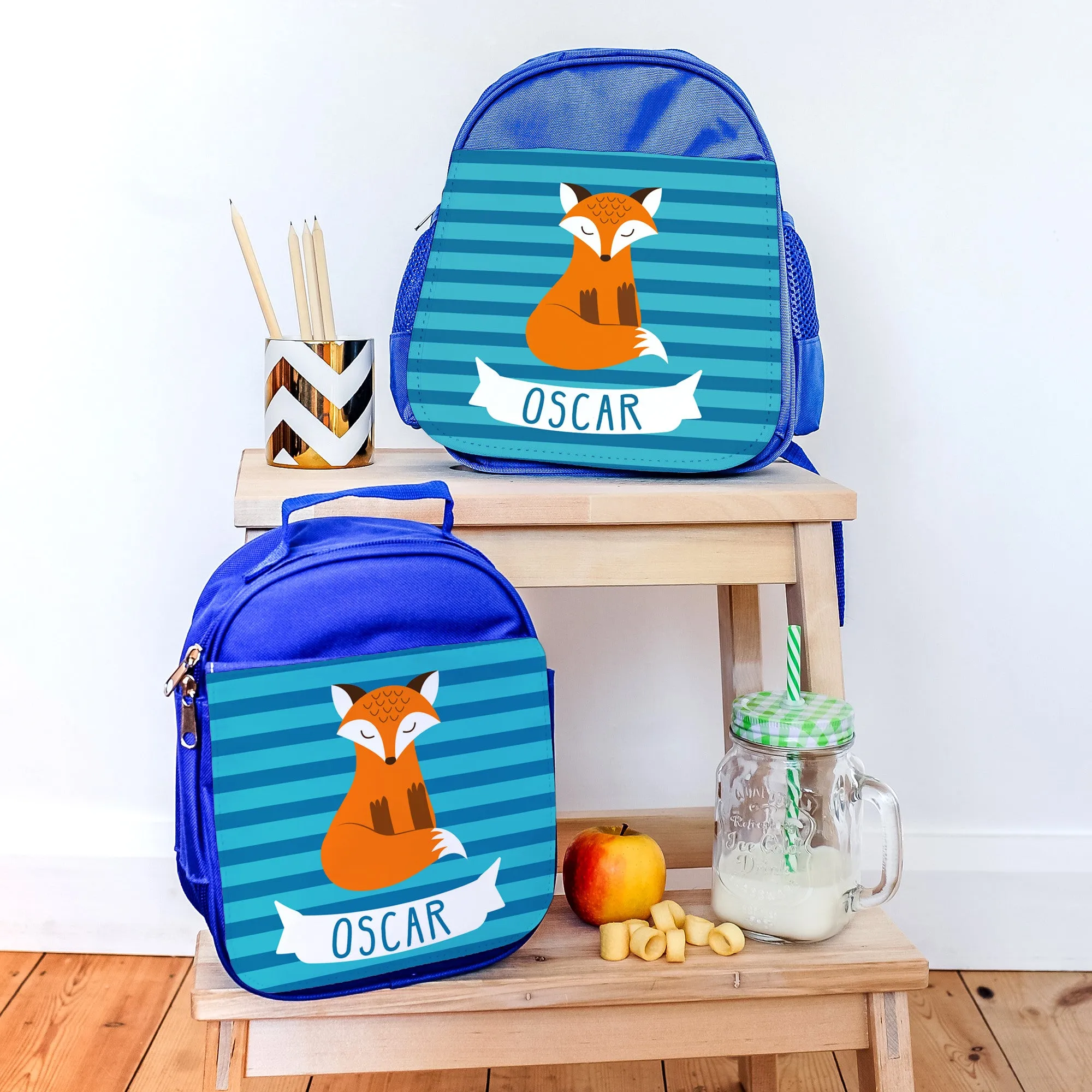Personalised Clever Fox Mini Backpack