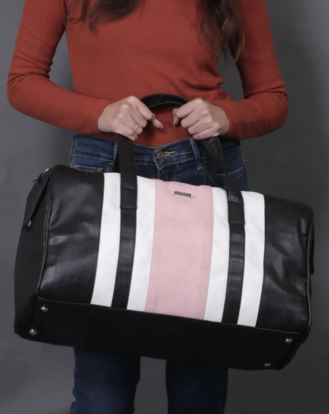 PINK, WHITE & BLACK CABIN BAG - CARRY-ON LUGGAGE