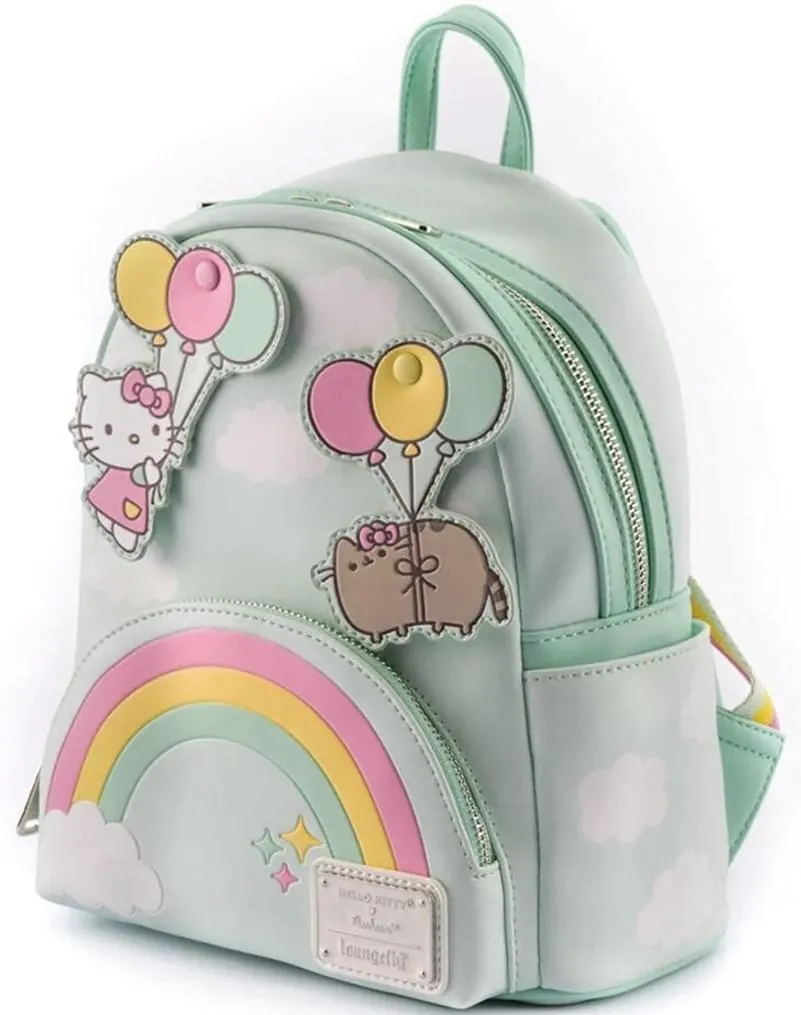 Pusheen X Hello Kitty Balloons & Rainbows Mini Backpack