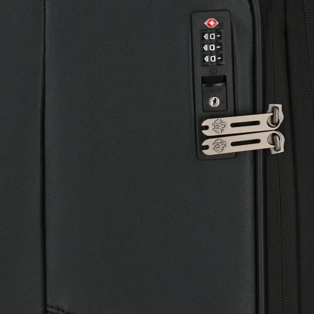 Roberto Cavalli Luxury 3 Piece Luggage Set, Expandable Softside Suitcases with 8 Spinner Wheels, TSA Lock Classic Large Suitcase Set