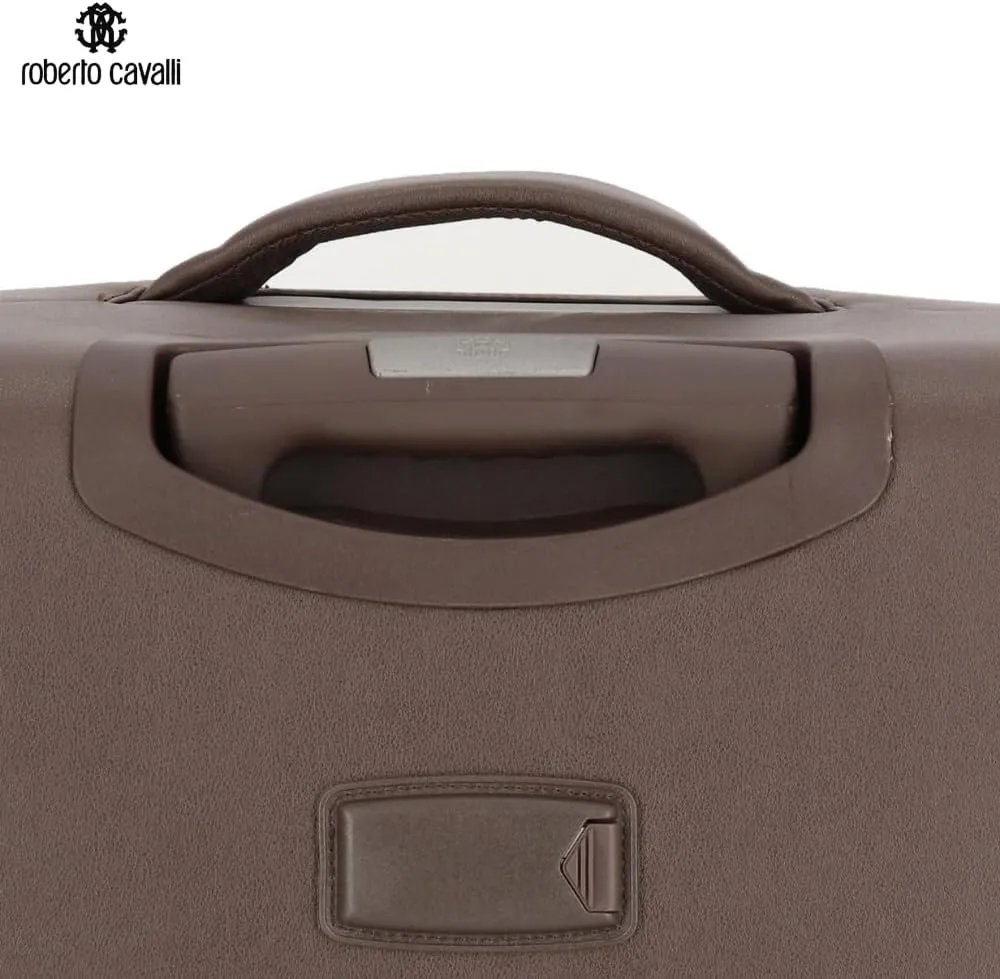 Roberto Cavalli Luxury 3 Piece Luggage Set, Expandable Softside Suitcases with 8 Spinner Wheels, TSA Lock Classic Large Suitcase Set