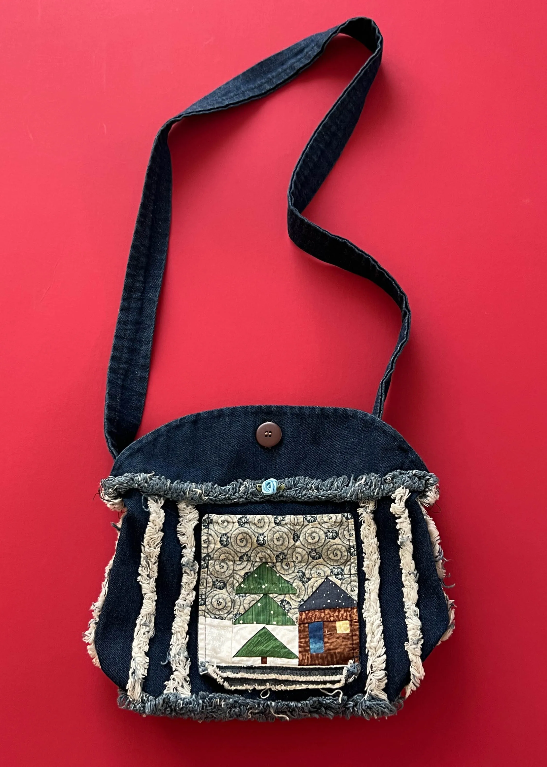 Rosebud Cabin Denim Purse