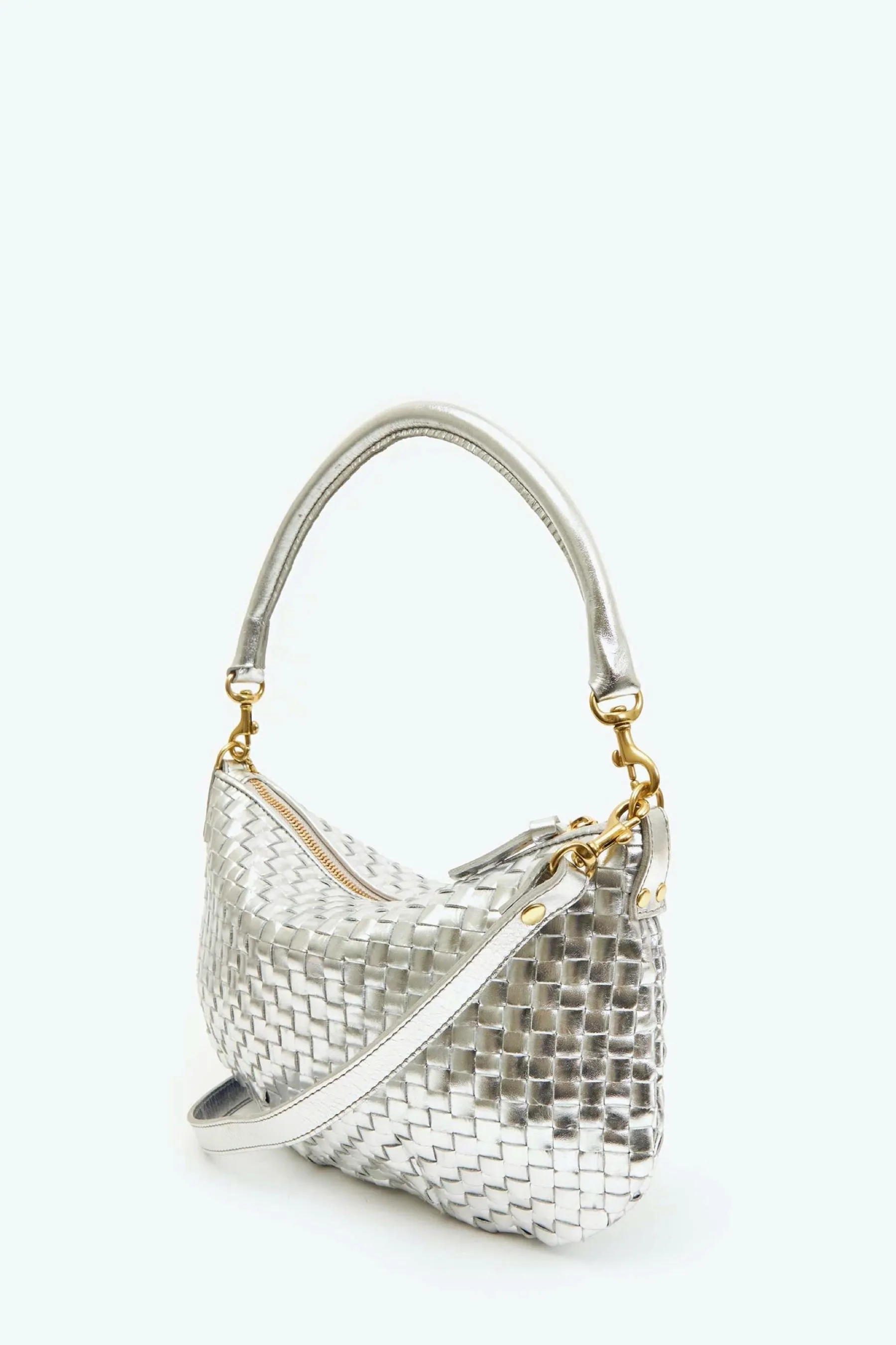 Silver Woven Checker Petit Moyen