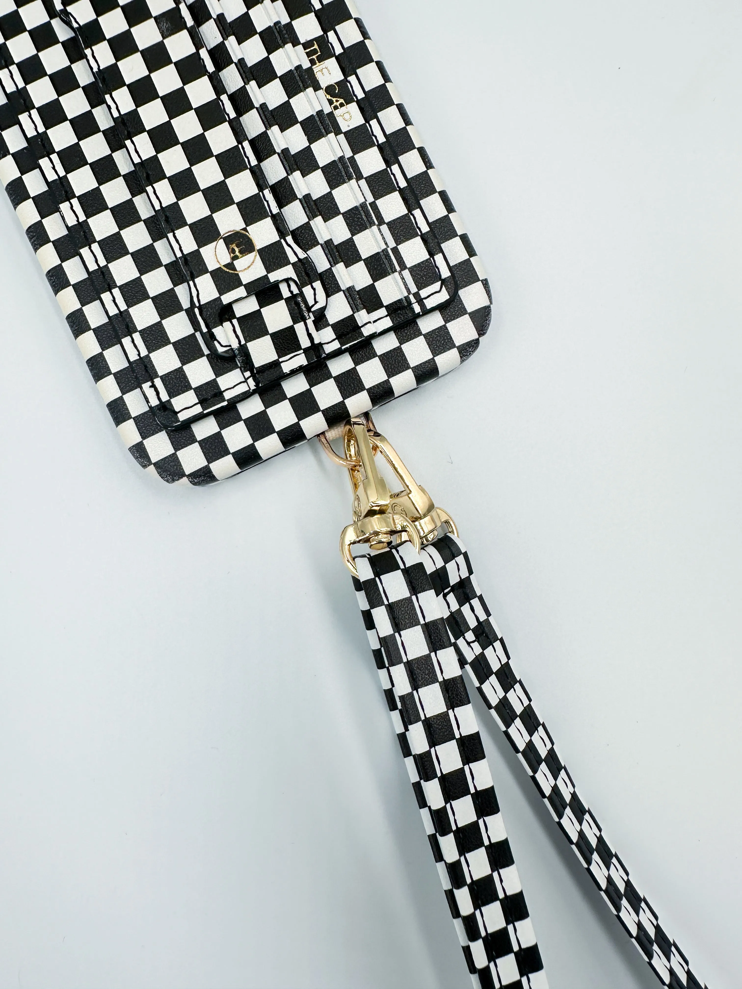Single Black Checkered Phone Strap - Final Sale