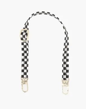 Single Black Checkered Phone Strap - Final Sale