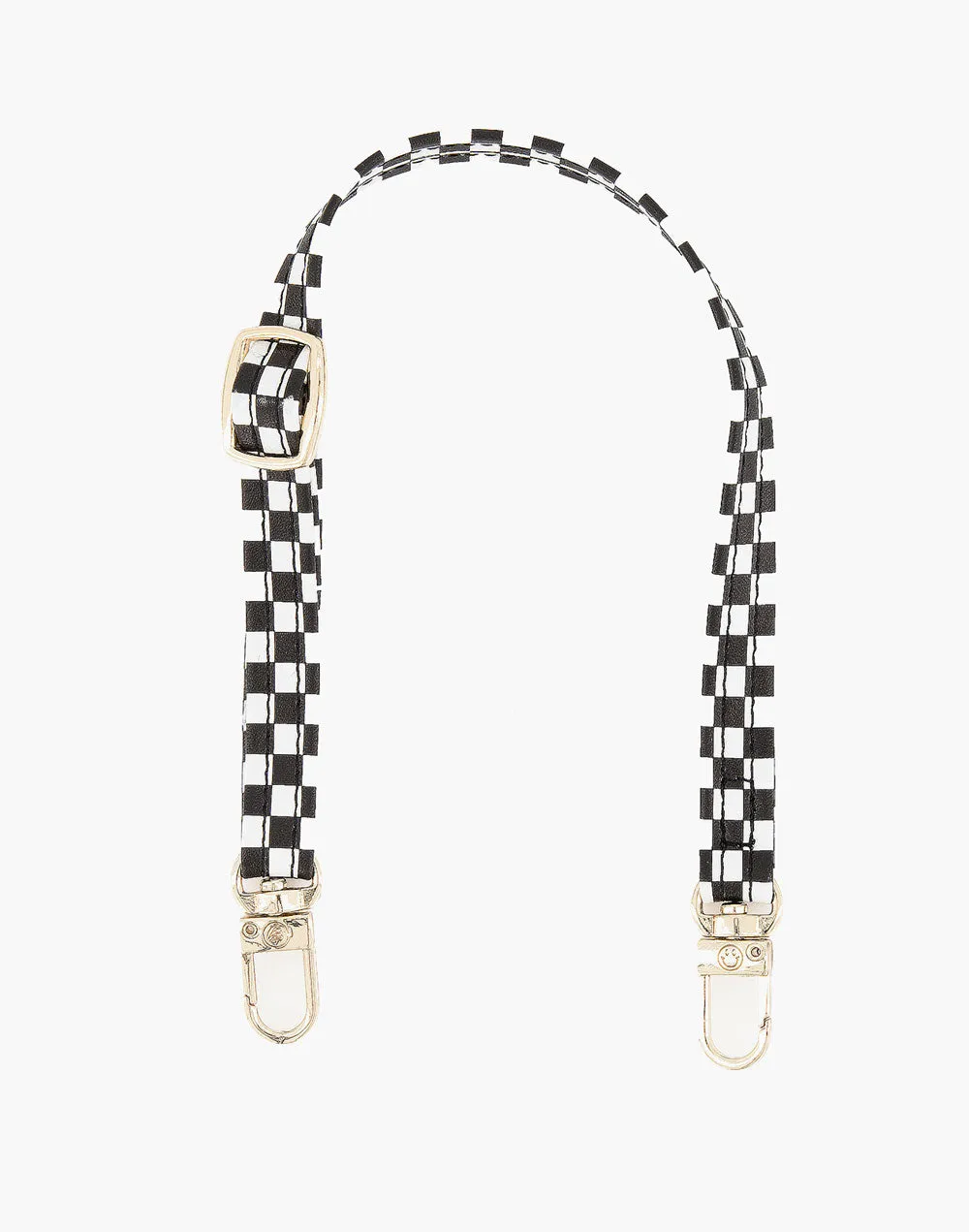 Single Black Checkered Phone Strap - Final Sale