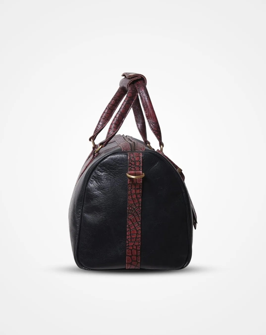 STANFORD - THE BROWN & BLACK LEATHER CABIN BAG - CARRY-ON LUGGAGE