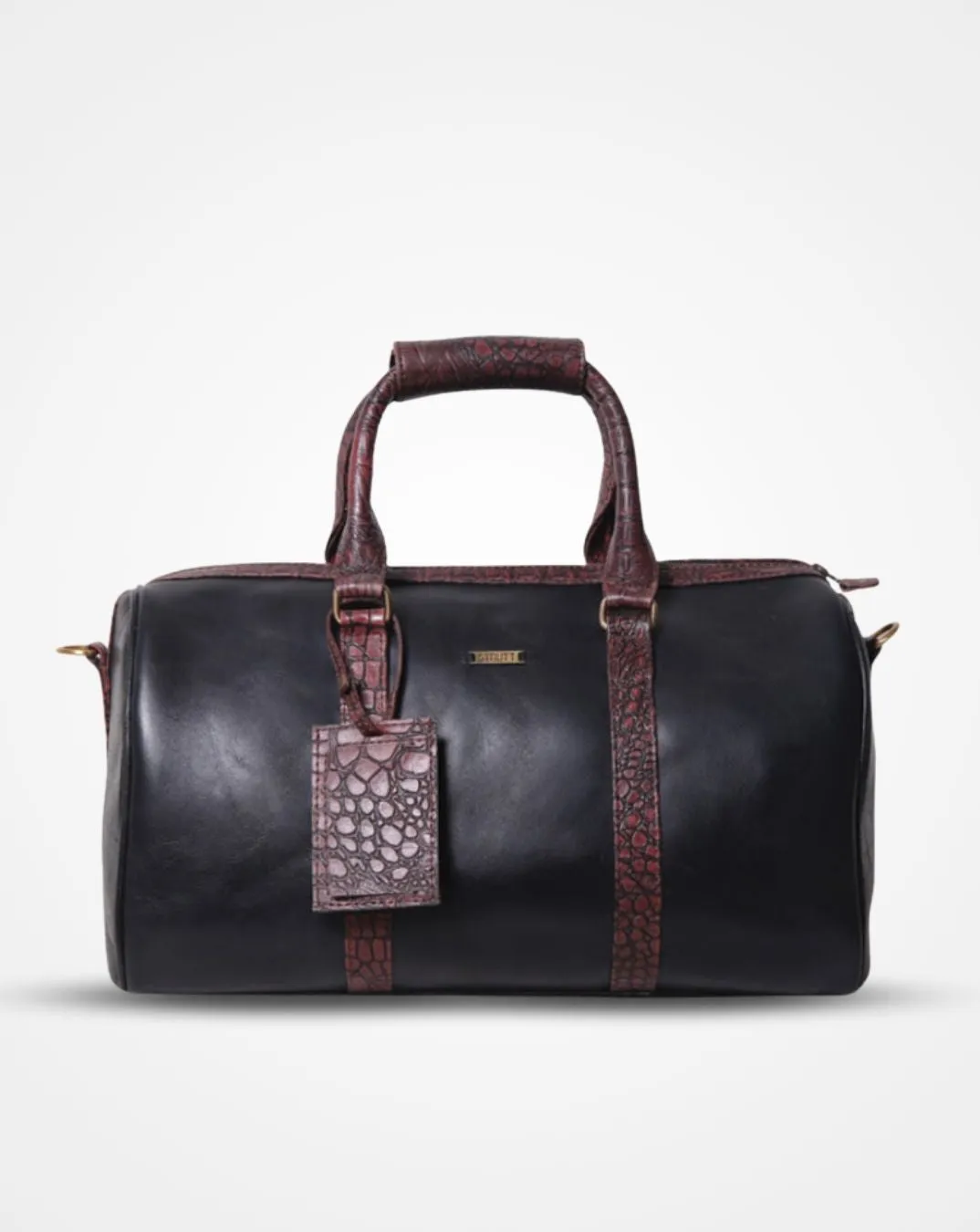 STANFORD - THE BROWN & BLACK LEATHER CABIN BAG - CARRY-ON LUGGAGE