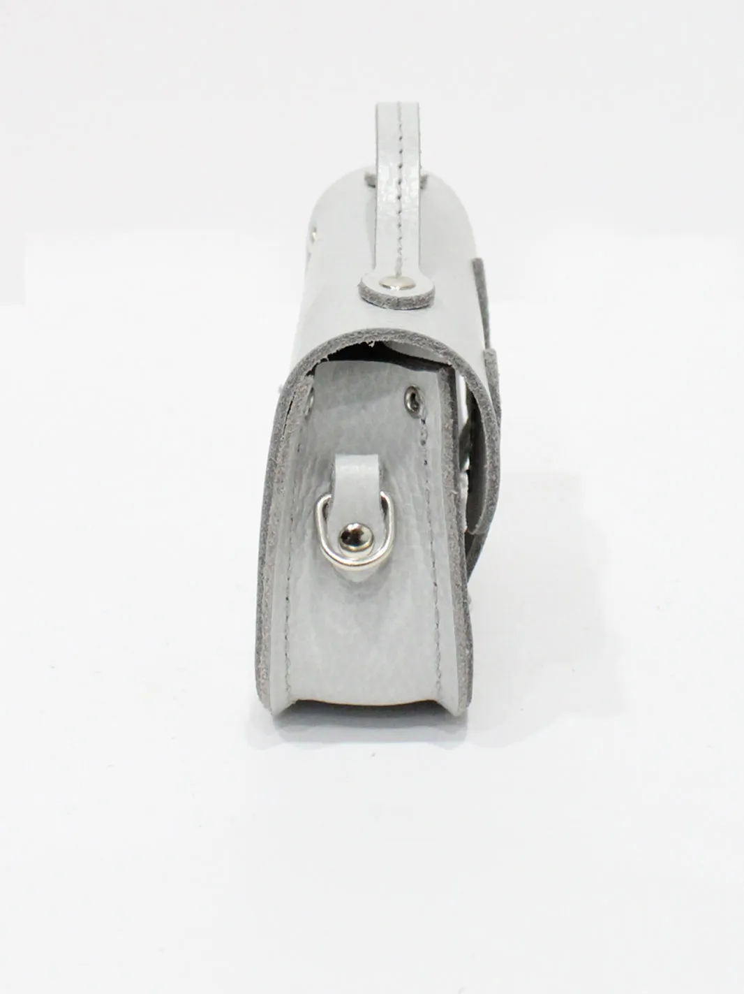 The Micro Satchel - Silver Grey Celtic Grain