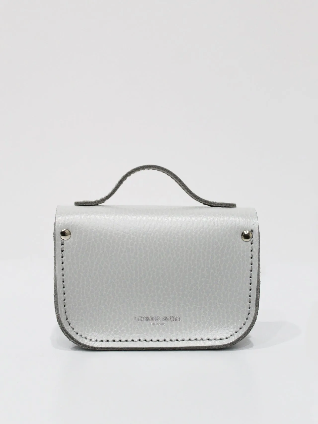 The Micro Satchel - Silver Grey Celtic Grain