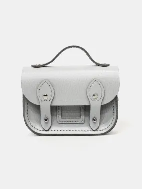 The Micro Satchel - Silver Grey Celtic Grain