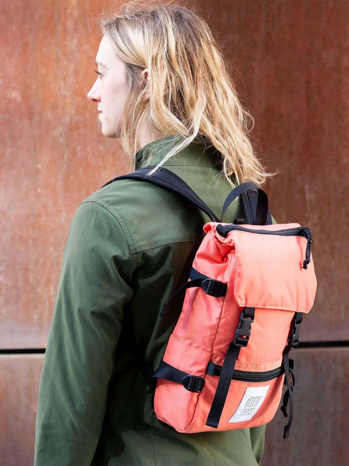 Topo Designs Rover Pack Mini Bone White Coral
