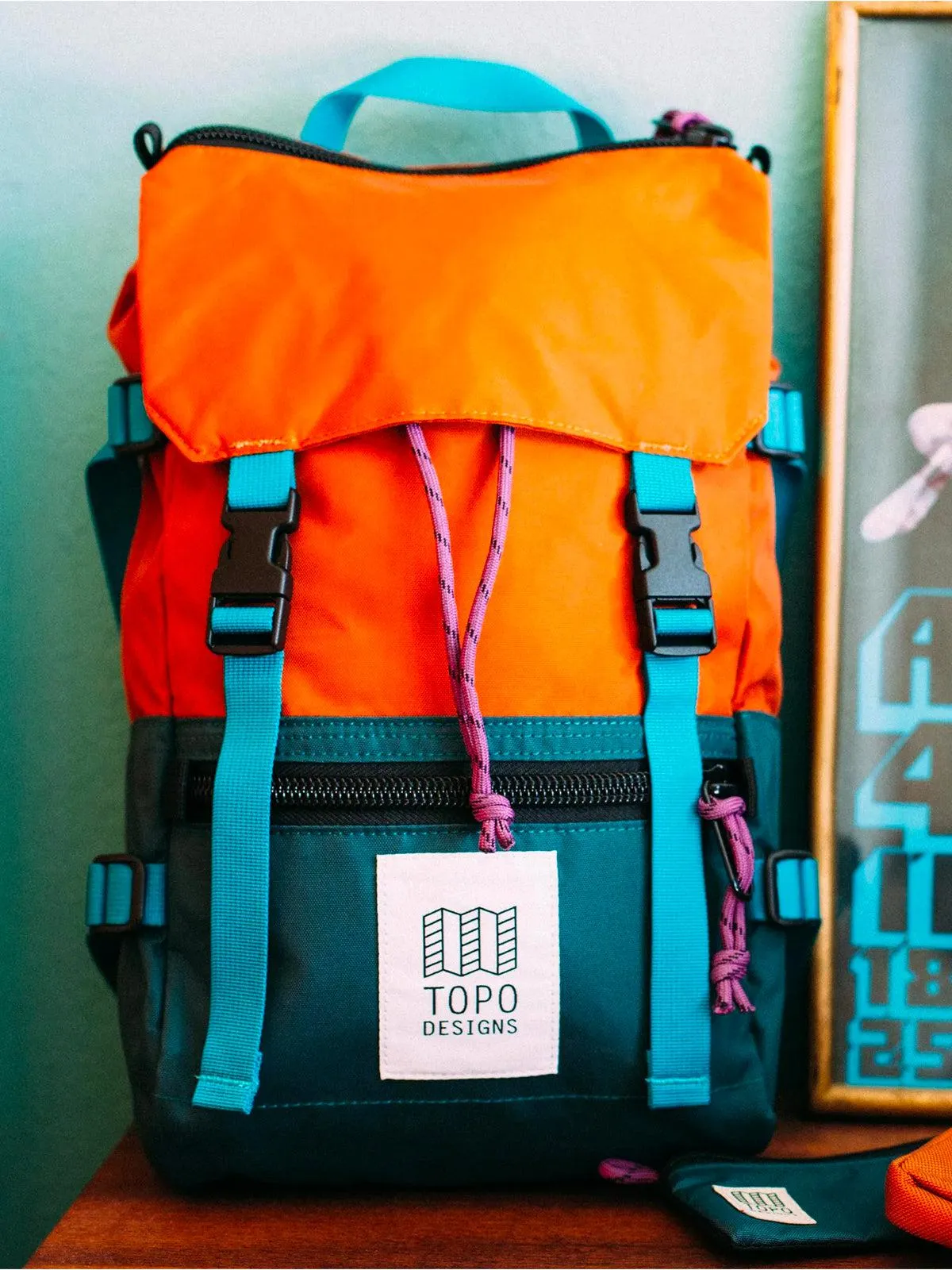 Topo Designs Rover Pack Mini Bone White Coral