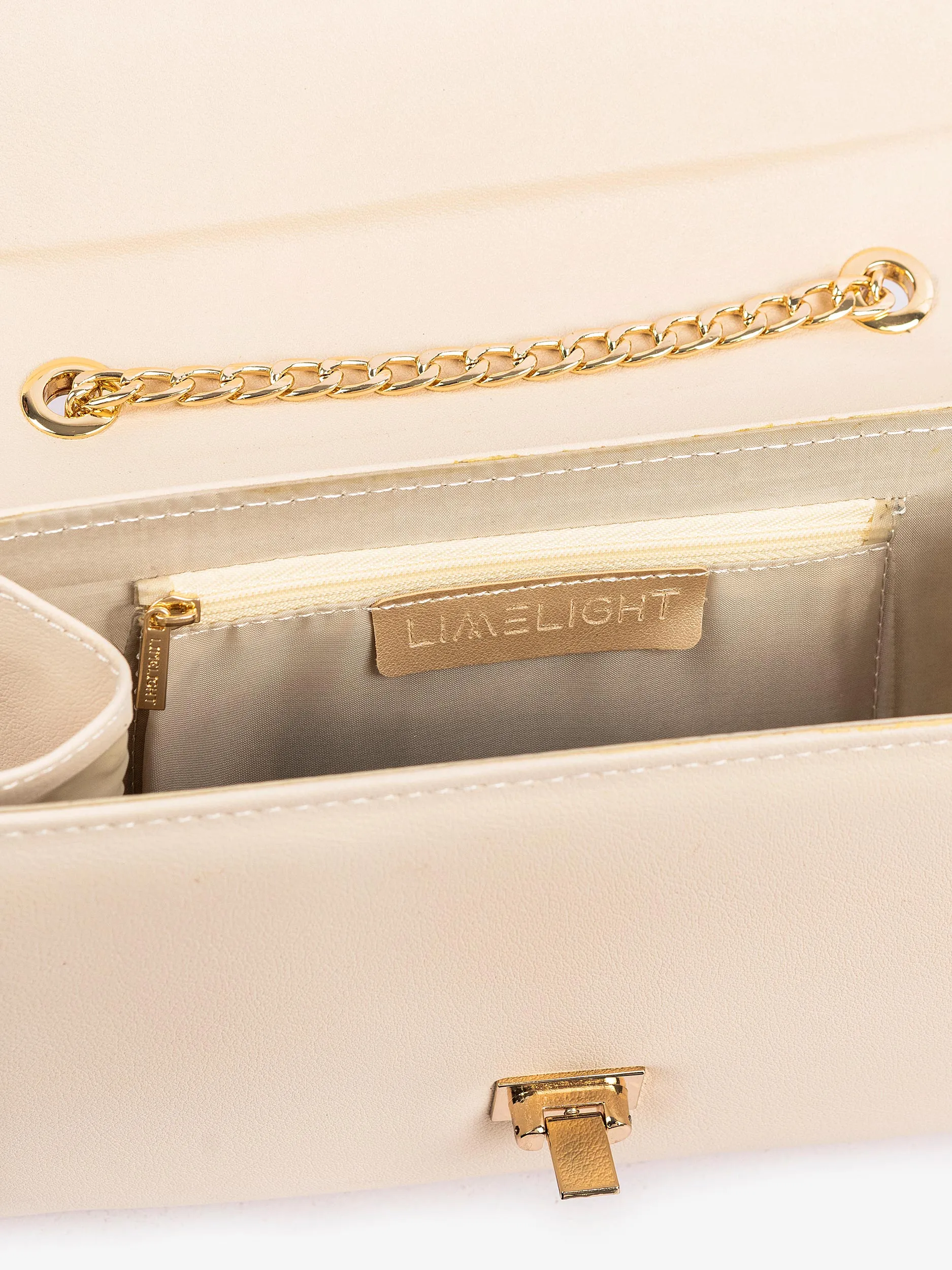 Tri Toned Striped Clutch