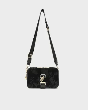 Velvet Messenger Bag in Black