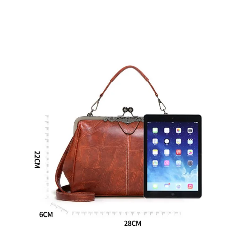 Vintage Simple Style Women Shoulder Bag 2021 High Quality PU Leather Lady Crossbody Bag Fashion Boston Design Handbag Tote Purse