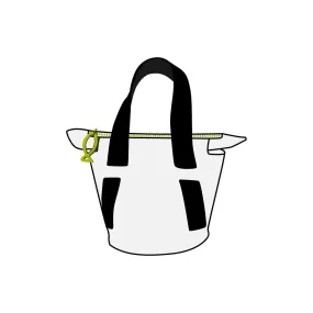 White   Black Mini Bucket Bag
