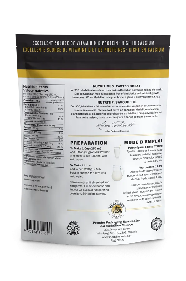 Whole Milk Powder - 500g Bag