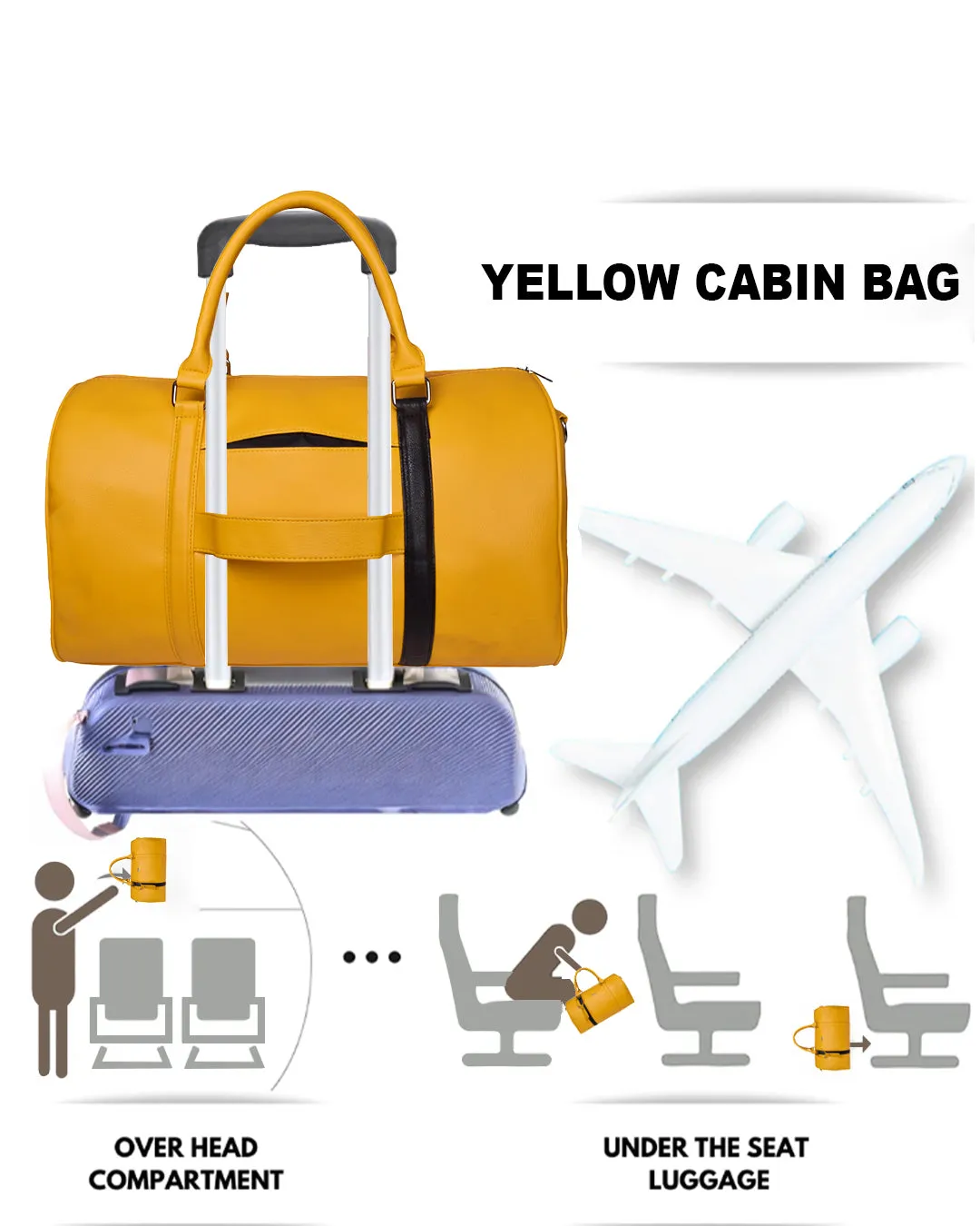 YELLOW CABIN BAG - CARRY-ON LUGGAGE