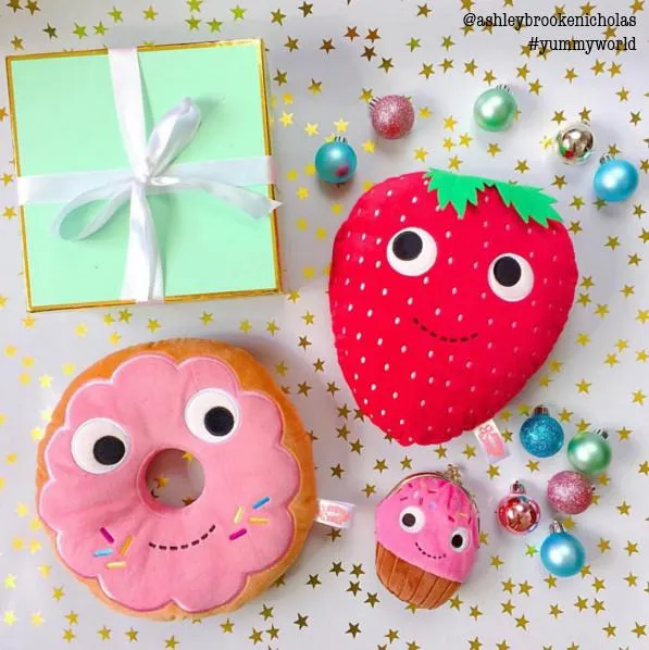 Yummy World 10" Pink Donut Plush Pillow